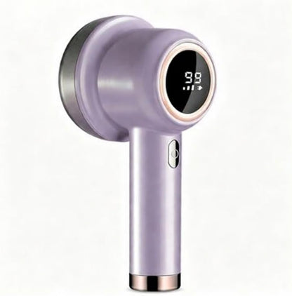 Rechargeable Lint Remover, Fabric Shaver, 6 Leaf Blades, Digital LED Display, Remove Pilling for Clothes, Furniture, Sweater, Sofa, Blanket (Purple)
