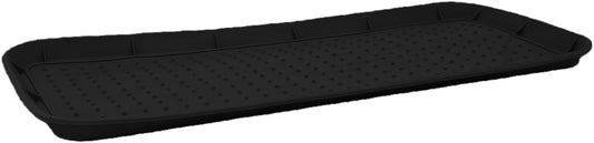 Yunseity Silicone Shoe Tray with Lip Non Slip Heavy Duty Boot Mat Organizer, Boot Tray for Front Door Entryway Indoor Outdoor Use (Black)