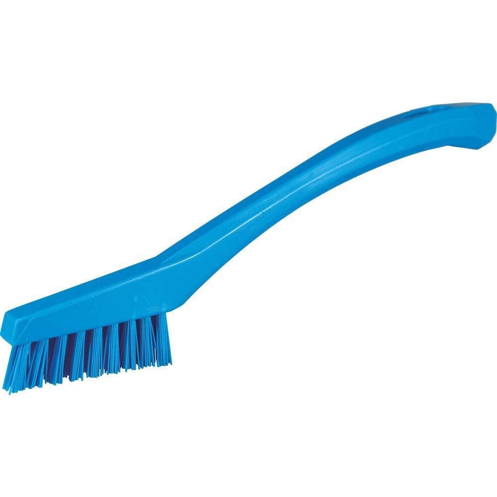 Vikan - 44016 Detail Brush, Multifunctional, Slip-Resistant Cleaning Tool, Extra Stiff Polypropylene & Polyester Bristle, 8 Inch, Yellow