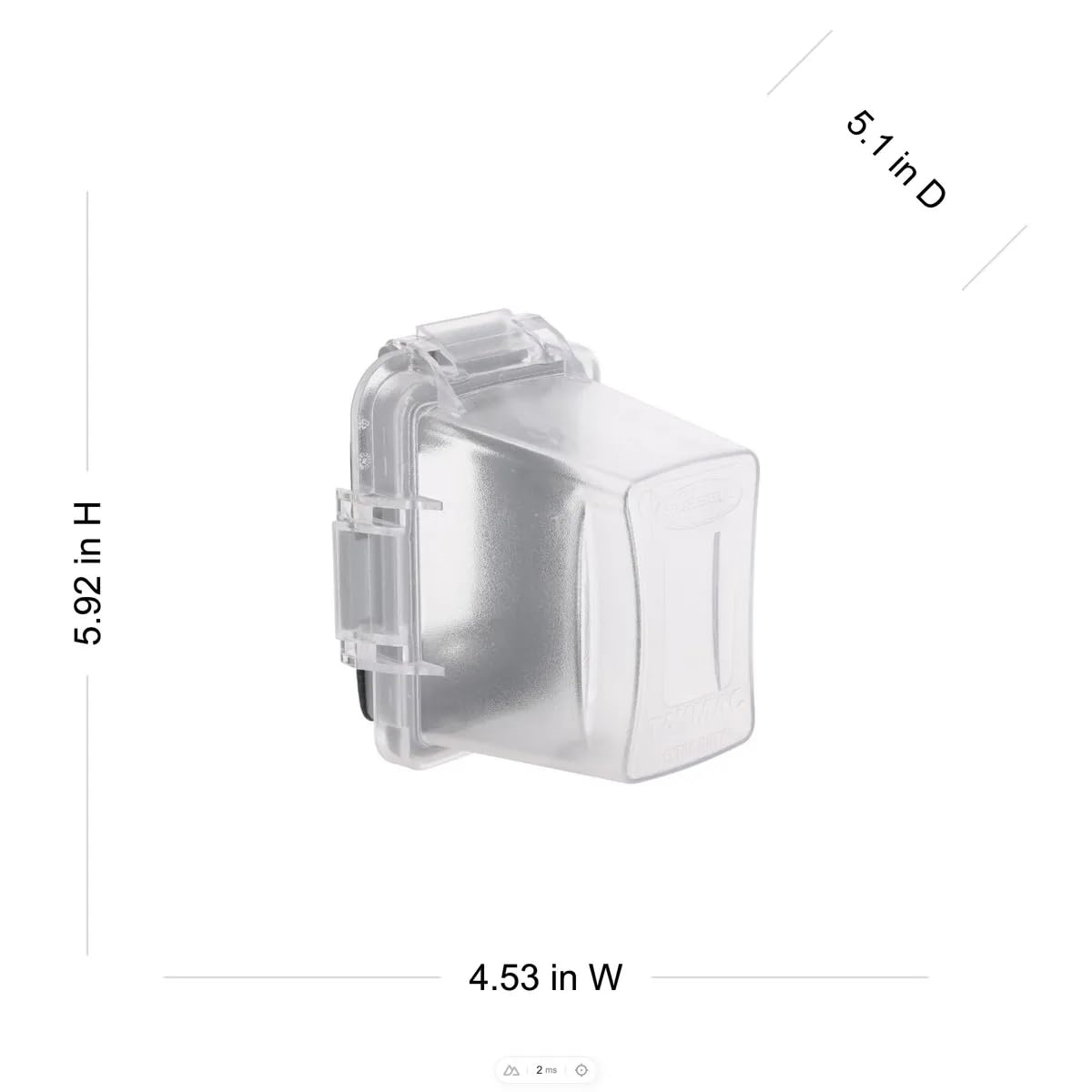 TayMac MM420W Raco 1-Gang Nonmetallic Extra Duty Weatherproof In-Use Horizontal/Vertical 16-in-1 Standard Cover, White, 2.75" Size