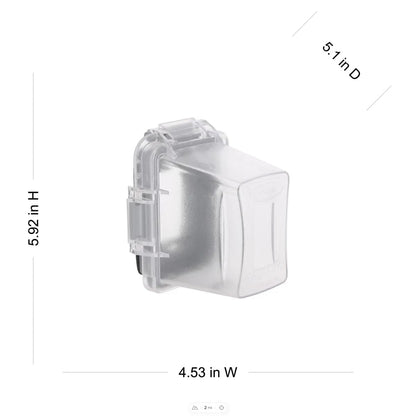 TayMac MM420W Raco 1-Gang Nonmetallic Extra Duty Weatherproof In-Use Horizontal/Vertical 16-in-1 Standard Cover, White, 2.75" Size