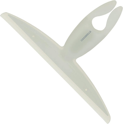 Casabella, White 44037 Clip on Silicone Squeegee, 10-1/8" x 1-1/4" x 6-3/4" h