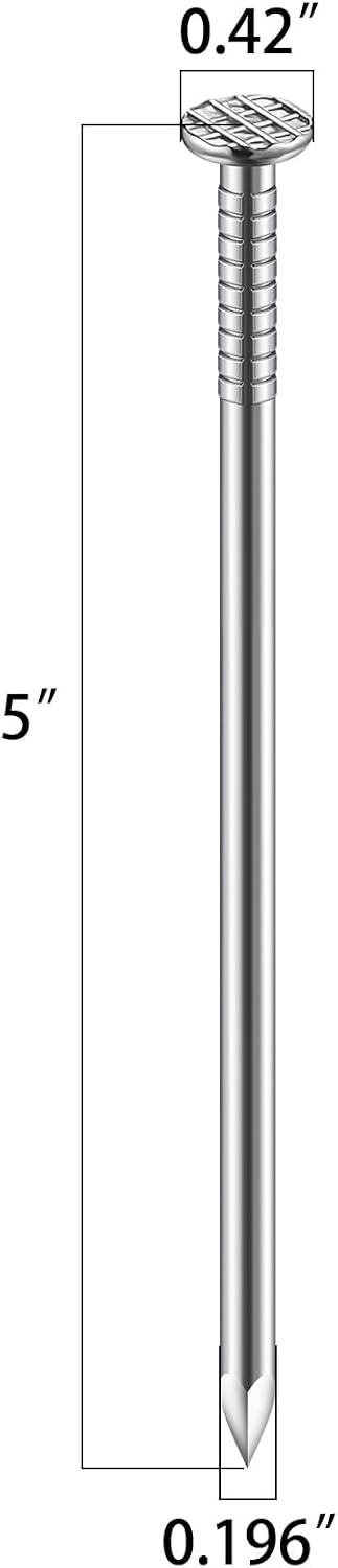 Wensilon 430pcs Stainless Steel 304 Nails Kit, Hanging Nails Kit, Wall Nails Kit, Dowels Kit, Long Nails Kit