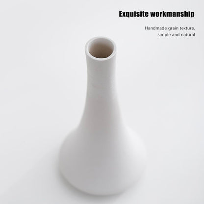 2-Piece White Matte Ceramic vase Set, Farmhouse Decoration, Decorative vase, Suitable for Kitchen, Bedroom, Office, Living Room, Bathroom, and Shelf Center Dining Table Decoration