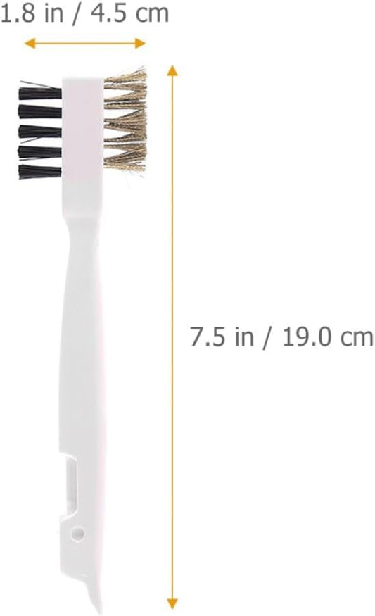 Gas Stove Cleaning Brush and Kitchen Scrub Brush with Brass Wire Bristles for Pot Bottom and Cooktop Crevice Deep Cleaning