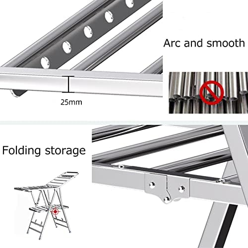 Foldable Portable Space Saving Clothes Drying Rack, Wall Mounted Clothes Rack, Clothes Drying Racks Outdoor,for Drying Cap, Face Mask, Socks, Towels, Underwear, Diapers