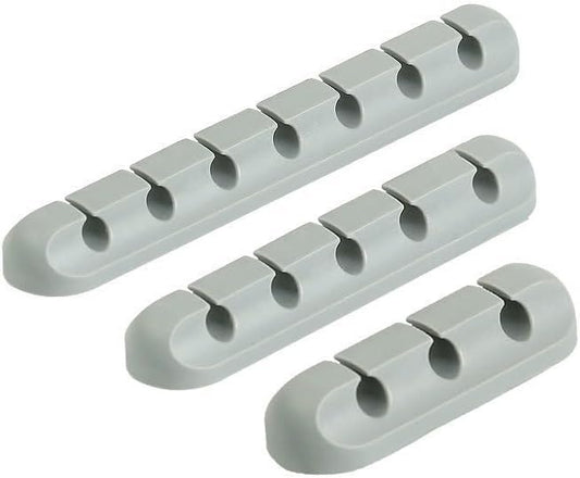 Cable Management Organizer, Soft TPU Cord Holder Self-Adhesive Wire Clips for Desk, Wall, Car – Flexible & Durable, No Bad Smell, Multipurpose for Data Cable, Headphone Cable, Mouse Line (5 Sizes)