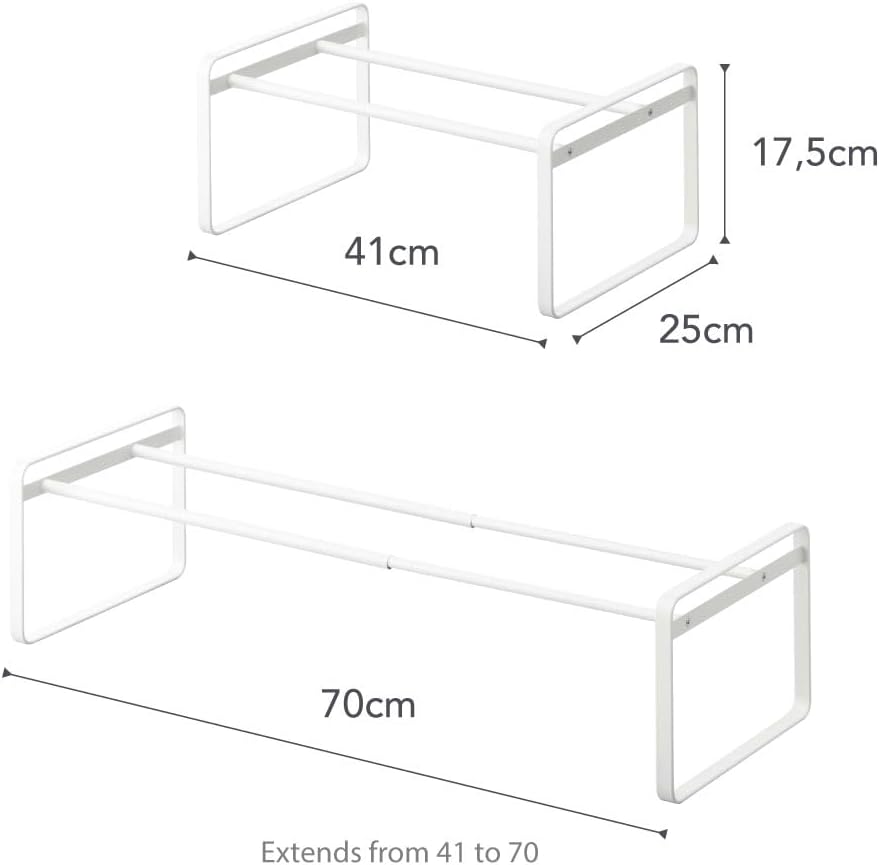 YAMAZAKI Home Frame Adjustable Shoe Rack - Spacesaving Storage Solution, 7" - Steel - Holds Up to 4 Pairs of Shoes Per Shelf
