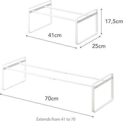 YAMAZAKI Home Frame Adjustable Shoe Rack - Spacesaving Storage Solution, 7" - Steel - Holds Up to 4 Pairs of Shoes Per Shelf
