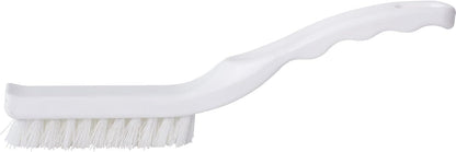 SPARTA Flo-Pac Grout Brush with Nylon Bristles, Scrubber with Handle for Bathroom and Kitchen Tile, 8", White