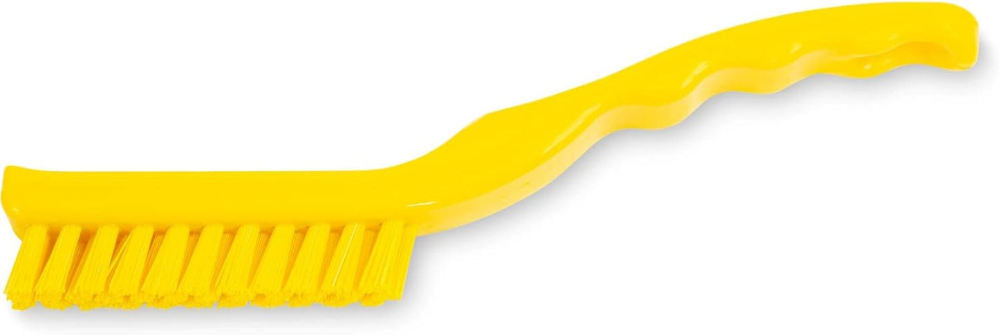 SPARTA Flo-Pac Grout Brush with Nylon Bristles, Scrubber with Handle for Bathroom and Kitchen Tile, 8", White