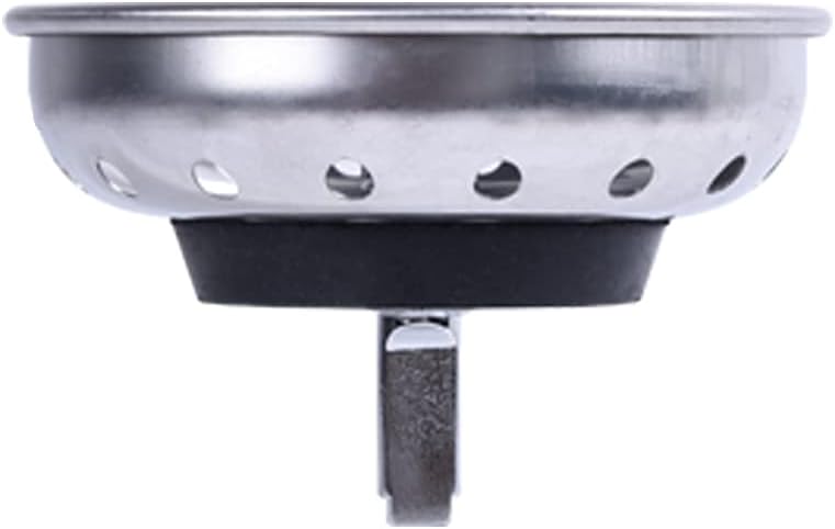 Kitchen Drop-in Post Basket Strainer Replacement for US Standard Drains (3-1/2"), Premium 304 Stainless Steel Body W/Rubber Stopper 1 Pack