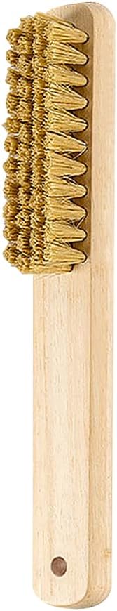 Soft Boar Bristle Cleaning Brush Wooden Laundry Scrub Brush Clothing Stain Brushes Clothes Scrubbing Brushes Shoe Cleaning Scrubbers Shoe Care Tools for Delicate Fabrics Large