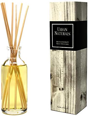 Urban Naturals Smoked Vanilla Reed Diffuser Set with Vanilla Bean, Sandalwood & Leather | Made in the USA - Colors A