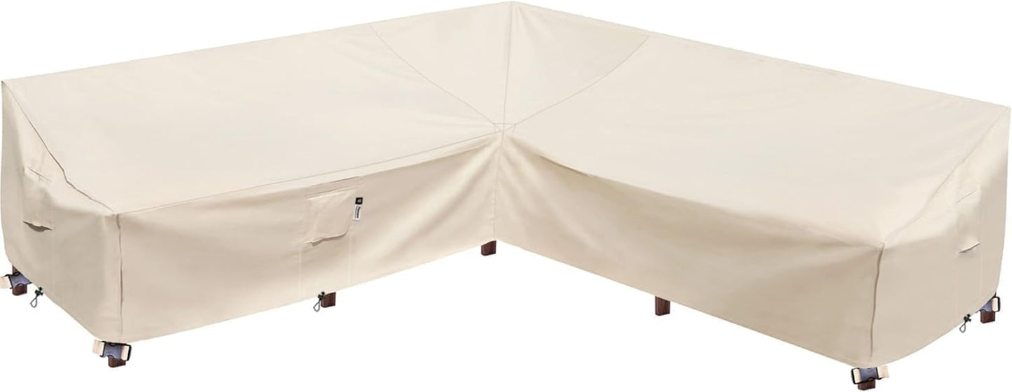 Patio Deck Box Cover, 63x30 Inch Fire Pit Covers with Straps and Handles, Waterproof Heavy Duty Outdoor Furniture Winter Cover for Keter, Suncast, Lifetime Container