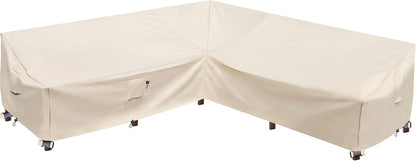 Patio Deck Box Cover, 63x30 Inch Fire Pit Covers with Straps and Handles, Waterproof Heavy Duty Outdoor Furniture Winter Cover for Keter, Suncast, Lifetime Container