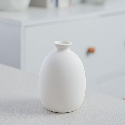 Daittin Small Ceramic Vase Set, Mini Flower Vases for Home Decor, Aesthetic Table Centerpieces for Living Room Bedroom Bathroom Shelf (Style-5)
