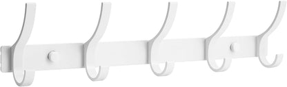 Optish Coat Rack Wall Mount, Wall Hooks for Hanging, Entry Coat Hooks Coat Hanger, Hat Rack Holder for Wall, Key Holder Purse Racks, Towel Rack for Bathrooms (2 Pack, Black)