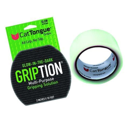CATTONGUE GRIPS Non-Abrasive Grip Tape Roll - 2” Wide Heavy-Duty, Waterproof Anti-Slip Tape for Bathtubs, Stair Treads, Ramps & More - Indoor & Outdoor Non-Skid Solution (Clear, 10ft)
