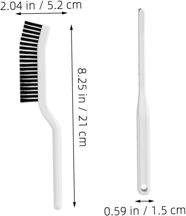 Amosfun 4pcs Hard Bristle Crevice Cleaning Brush 8.2" Gap Cleaning Tool for Kitchen Bathroom Window Tracks and Narrow Spaces