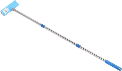Heavy Duty Wire Brush, Heavy Duty Stainless Steel Metal Broom for Outdoor Floor Cleaning, Long Telescopic Handle for Patios and Decks (63 in)