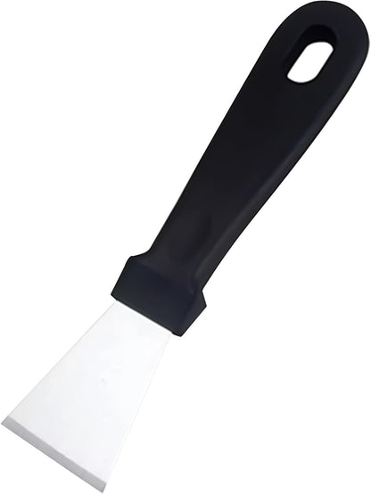 Glass Stove Curved Edge Scraper Flexible Black Straight Tool for Grease and Residue Removal