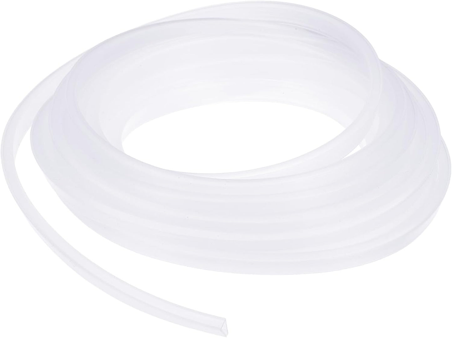 YOKIVE Clear Rubber U Channel Edge Trim, Silicone Door Seal Strip 3/16" Slot Fit for 5/32"-7/32" Edge | Metal Edge Guard Protector Great for Plywood, Glass, Sheet Metal (10-Feet)