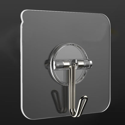 12-Pack Adhesive Hooks - Adhesive Hooks for Hanging Heavy Duty Wall Hooks Self Adhesive Towel Coat Hooks Waterproof Transparent Hook for Bathroom Shower Kitchen Keys Door Outdoor Home Improvement