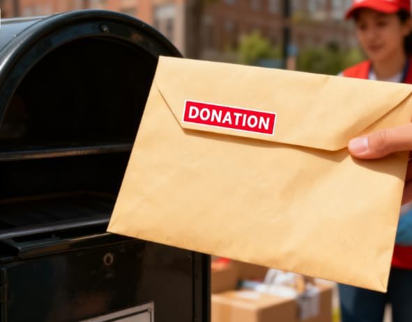 Donation Stickers,4X1 Inches Red Color-Coded Moving Labels,160 Pcs Per Pack