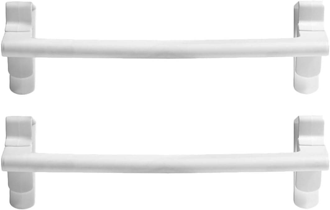 BESPORTBLE 2pcs Plastic Towel Racks for Bathroom and Kitchen Cabinet Door Wall-Mounted Dish Cloth Holder White Hanging Towel Bars and Cleaning Cloths