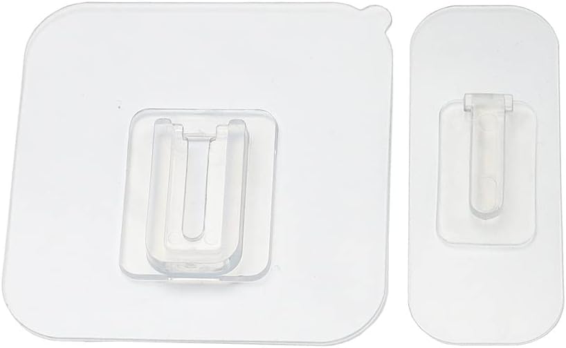 6 Pairs New Double Sided Adhesive Wall Hooks Utility Hooks,13.2lb(Max) Self Adhesive Hooks,Wall Hooks for Hanging Heavy Duty, Waterproof and Oil-Proof, More Space (Available for Curved surface)