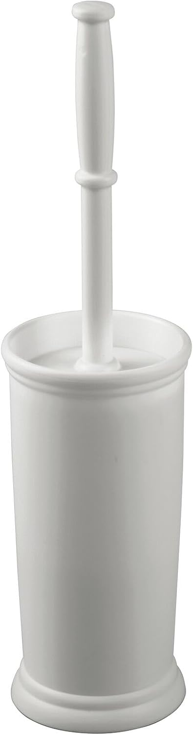 mDesign Metal Freestanding Slim Toilet Bowl Brush and Holder