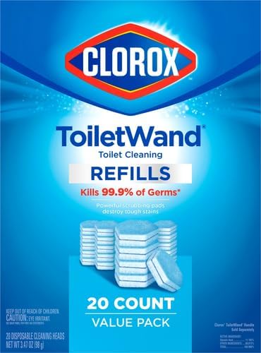Clorox ToiletWand Toilet Cleaner Refills, Toilet brush, Original, 20 Count