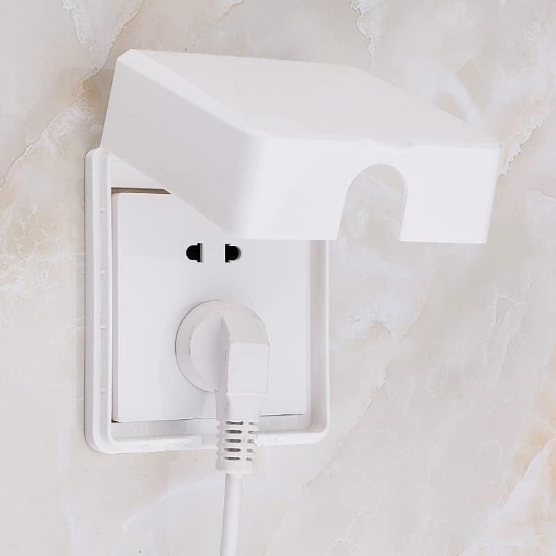 Heyiarbeit Weatherproof Cover Plug in Use Outlet Receptacle Protector 5.59"x3.27"x1.89"(LxWxH) for Retrofit Siding Construction 120 Type Transparent 1Pcs