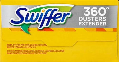 Swiffer Duster Kit with 3 ft Extendable Handle | Includes 1 Duster Extendable Handle (3 ft). 3 Heavy Duty Duster Refills. For Ceiling Fans, Vents, and Hard to Reach Places