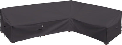 Patio Deck Box Cover, 63x30 Inch Fire Pit Covers with Straps and Handles, Waterproof Heavy Duty Outdoor Furniture Winter Cover for Keter, Suncast, Lifetime Container