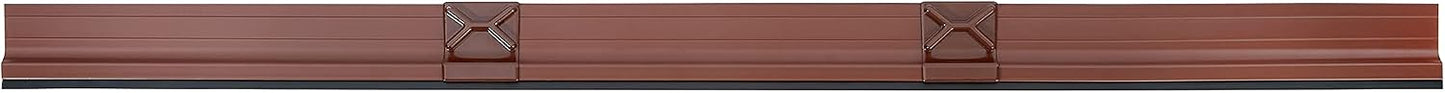 Aluminum Door Draft Stopper 36" Metal Sweep Bottom Seal Strip Noise Blocker with Rubber Sweep, Oil Bronze