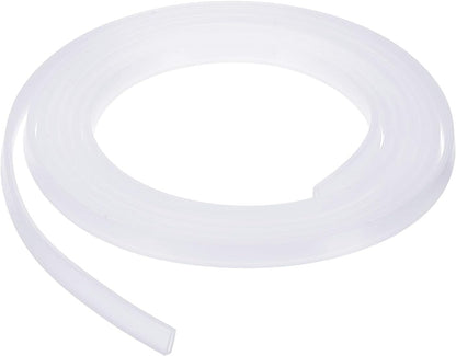 YOKIVE Clear Rubber U Channel Edge Trim, Silicone Door Seal Strip 3/16" Slot Fit for 5/32"-7/32" Edge | Metal Edge Guard Protector Great for Plywood, Glass, Sheet Metal (10-Feet)