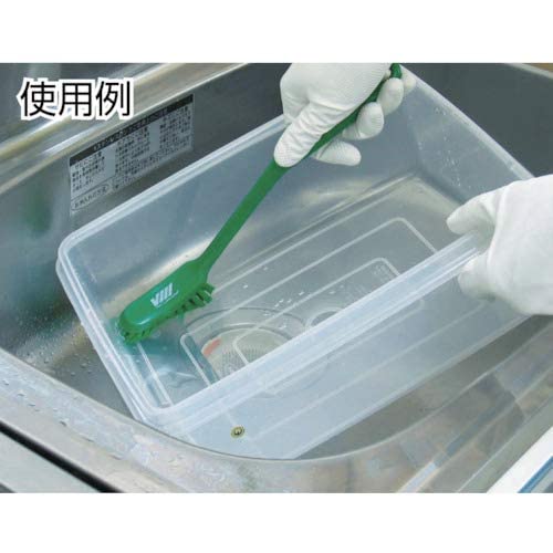 Vikan - Fine Dish Brush - Heavy-Duty, Narrow, Slip-Resistant Cleaning Brush, Polypropylene, Polyester Bristle, 11 Inch, Red, (42874)