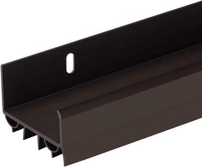 PVC Slide-On Door Bottom | Adjustable Plastic Weatherstrip Door Bottom with Drip Cap | 3 Feet (36-Inch) | for 1 3/4” Doors | Black | Fits Gaps 3/8” to 7/8” | Made in The USA