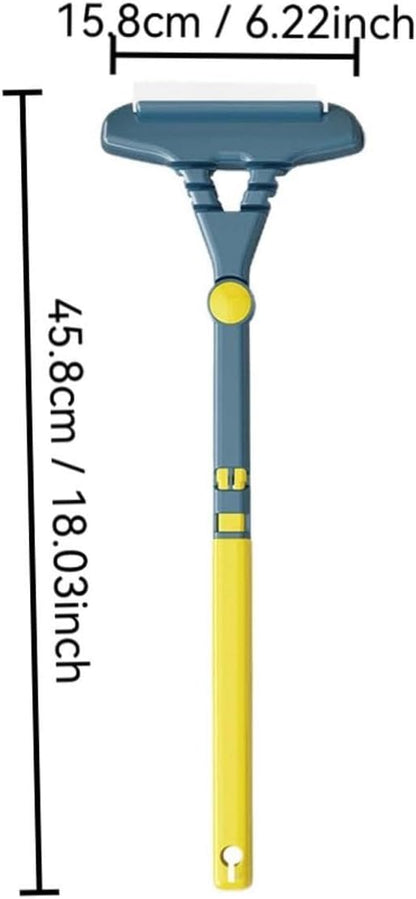 2-in-1 Window Screen Cleaning Brush, No-Disassembly Double-Sided Wiper, Multi-Function Household Cleaner, for Patio, Door, Porch Screens, Glass Windows, Balconies and Hard-to-Reach Areas (Yellow)