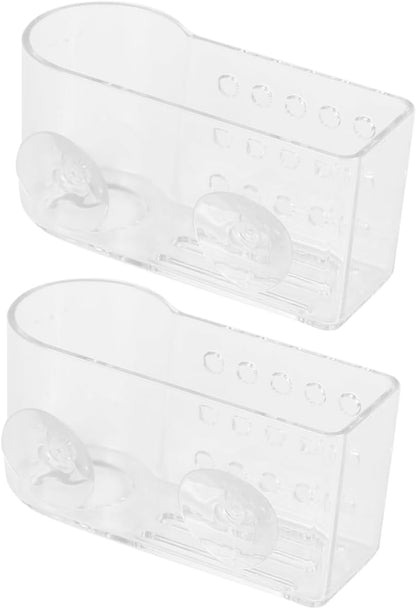 2 Pcs Wall Mounted Kitchen Drying Rack Practical Sponge Holder for Scouring Pads Lightweight Storage for Rags Cleaning Cloths No Drilling Required Space Saving Design