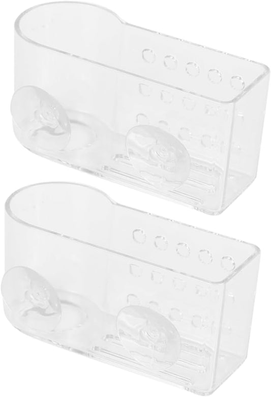 2 Pcs Wall Mounted Kitchen Drying Rack Practical Sponge Holder for Scouring Pads Lightweight Storage for Rags Cleaning Cloths No Drilling Required Space Saving Design