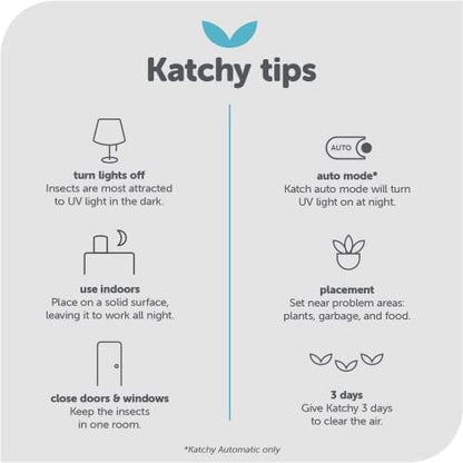 Katchy Original and Midnight Glue Board Refills (8 Pack) - Indoor Insect Trap Glue Board Refills for Mosquito, Gnat, Moth, Fruit Flies - Non-Zapper Traps for Buzz-Free Home