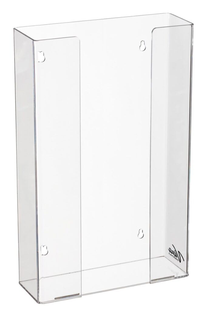 AdirMed VivaEssentials Double Glove Box Holder, Wall Mount or Free Standing Black Acrylic Glove Holder