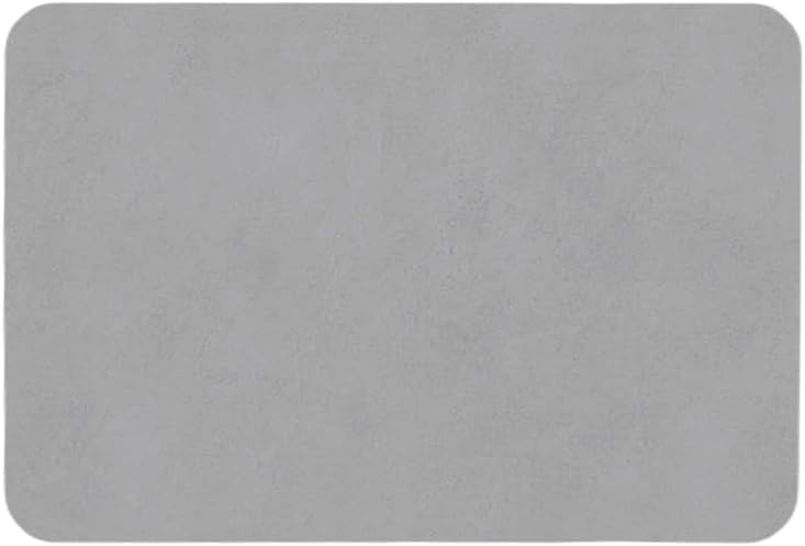TYUU Bath Mat, Bathroom Rugs Non Slip Washable Thin Absorbent Quick Dry Bath Mat Fits Under Door Bathroom Floor Mat Perfect for Bath, Shower, or Sink 16"x24" Dark Grey