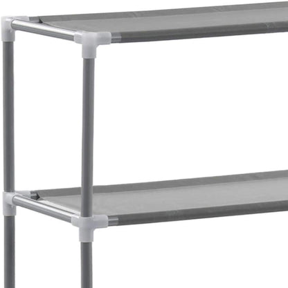 vidaXL Storage Shelf, 3-Tier Washing Machine Storage Rack, Above Washer Dryer Organizer Stand, Freestanding Bathroom Storage Rack, Silver