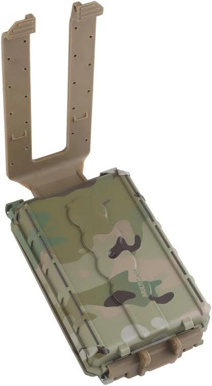 WoSporT Tactical Modular Battery Storage Organizer, MOLLE Military Hunting Vest Carry 18650/AAA/CR123A/18350 Battery Box Holder Case