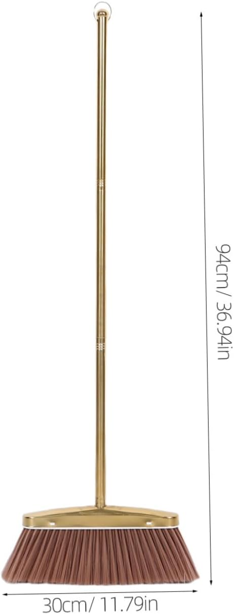 Thick Stainless Steel Broom with Detachable Handle, Weather Resistant Heavy Duty House Broom for Indoor and Outdoor Patio Yard Cleaning