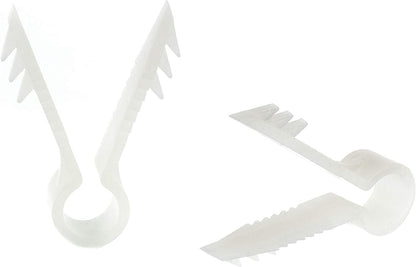THE CIMPLE CO Ethernet and Coaxial Cable Clips for Stucco, Drywall, Brick, Concrete - Push-in Wall Anchors for Wires - Indoor/Outdoor Coax Cable Clips - Pack of 50, White